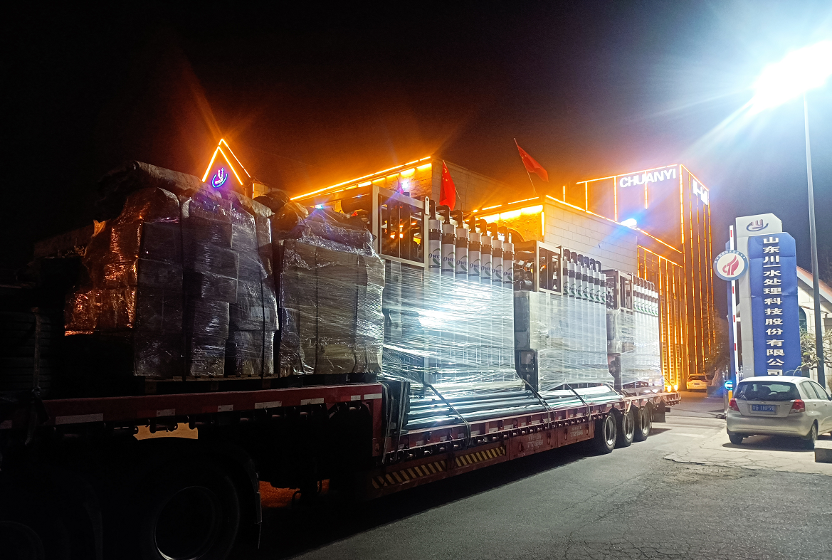 【川一股份】150T/h超滤设备装车发往宁夏同心县